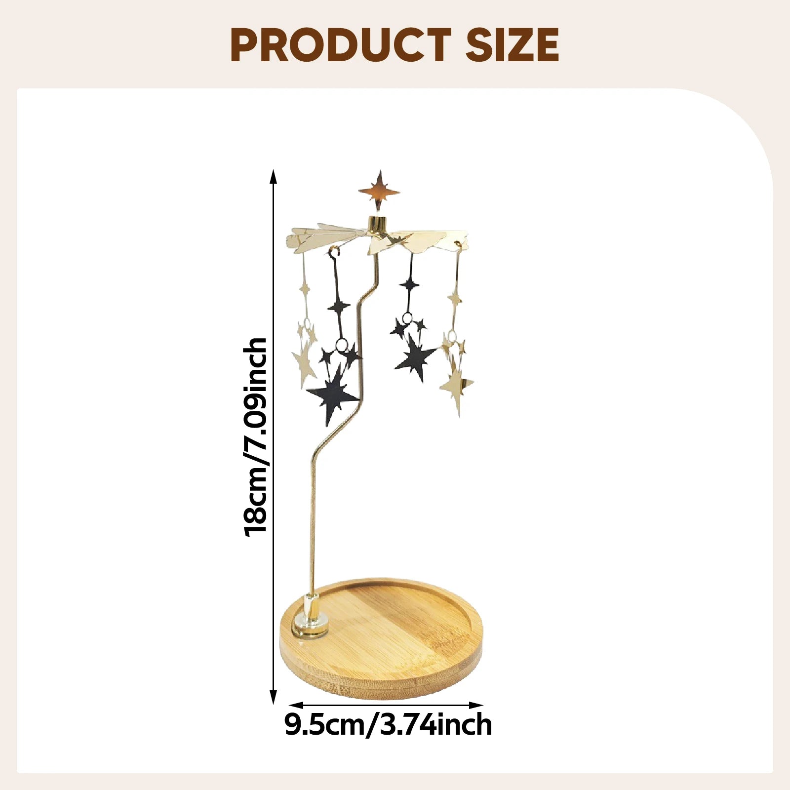 Rotating Candle Holder – Heat Spin Carousel Decoration