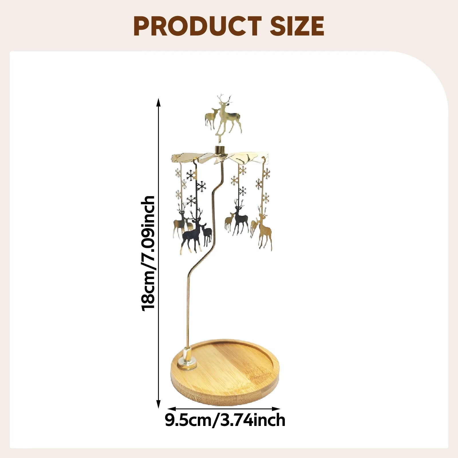 Rotating Candle Holder – Heat Spin Carousel Decoration