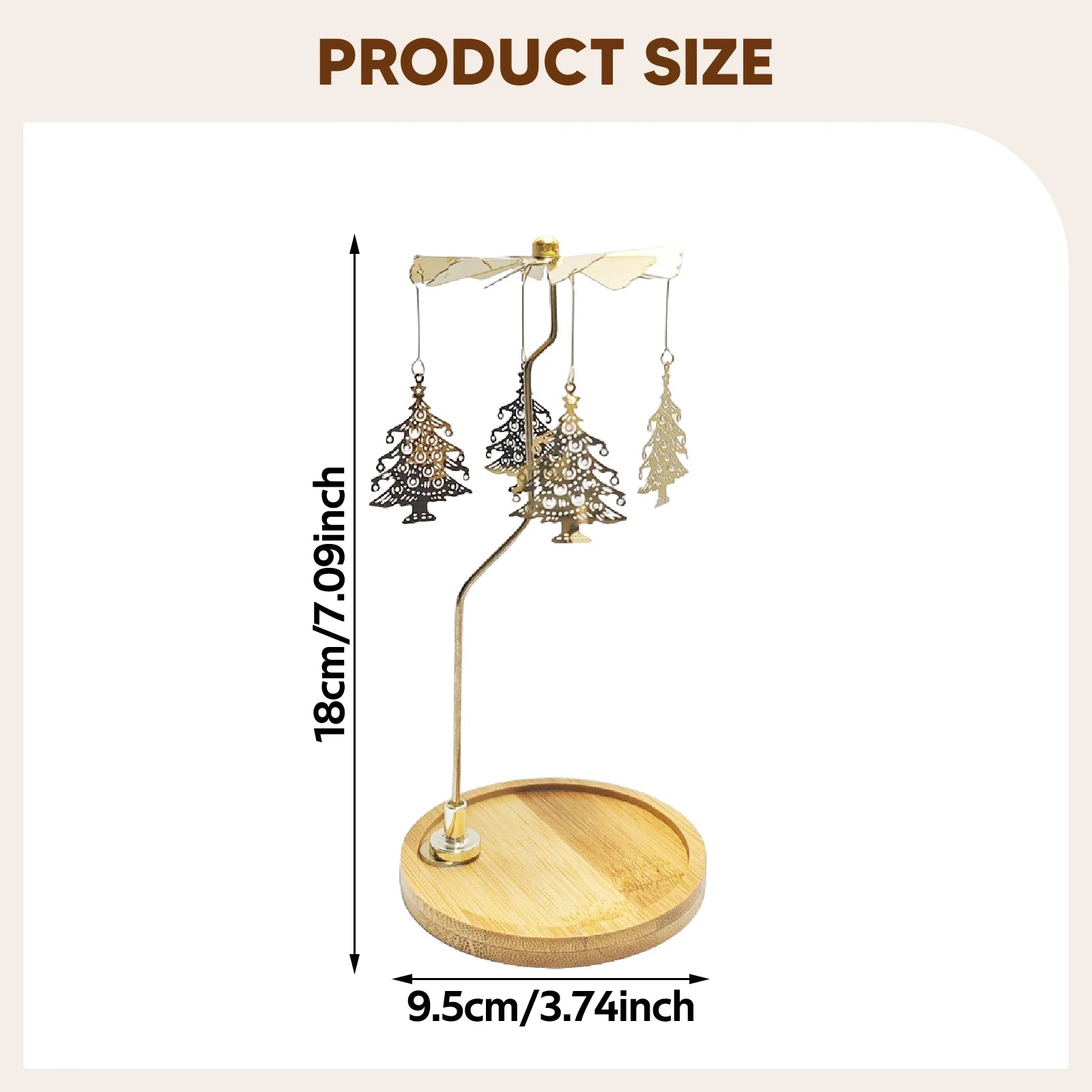 Rotating Candle Holder – Heat Spin Carousel Decoration