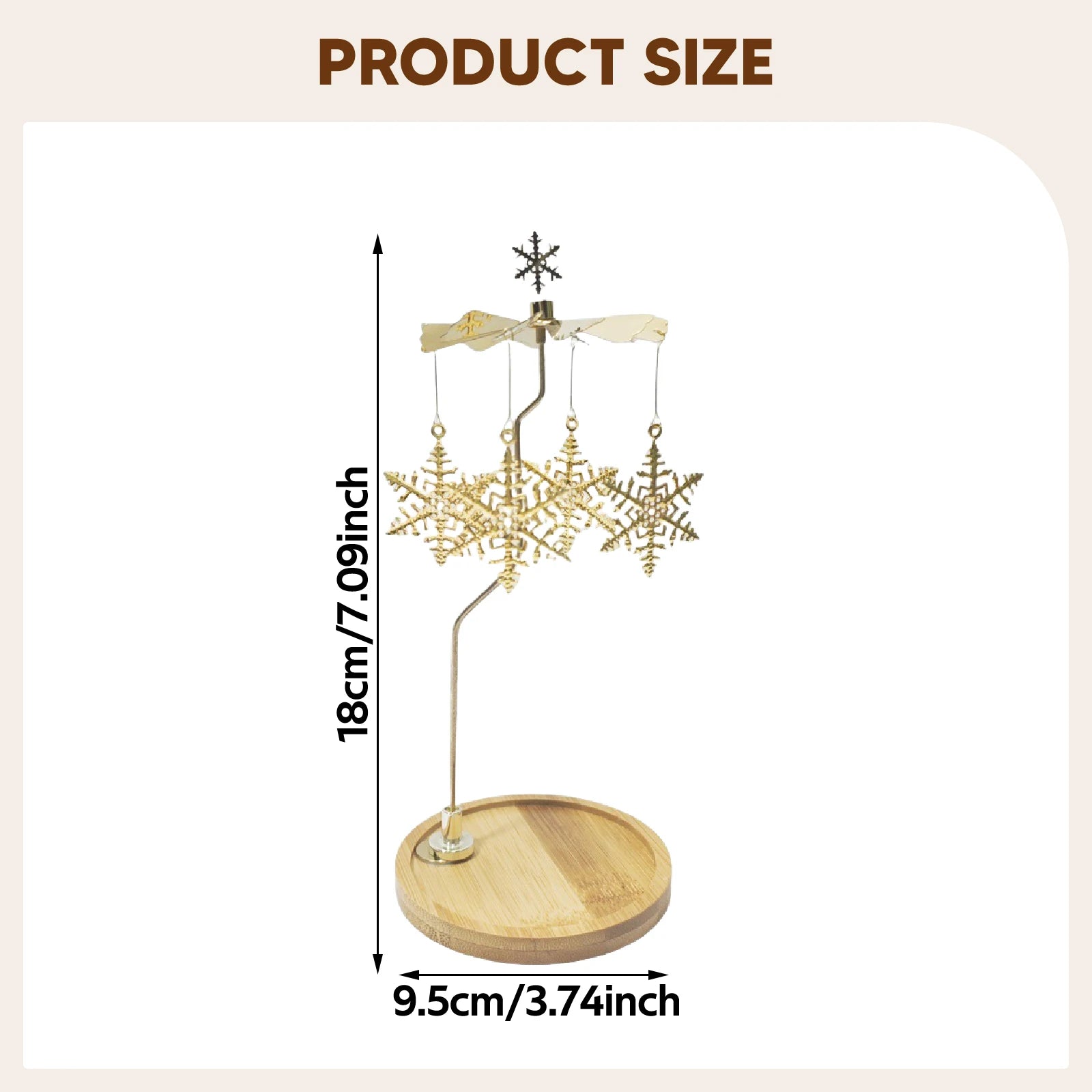 Rotating Candle Holder – Heat Spin Carousel Decoration