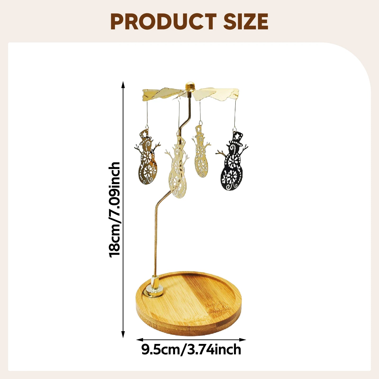 Rotating Candle Holder – Heat Spin Carousel Decoration