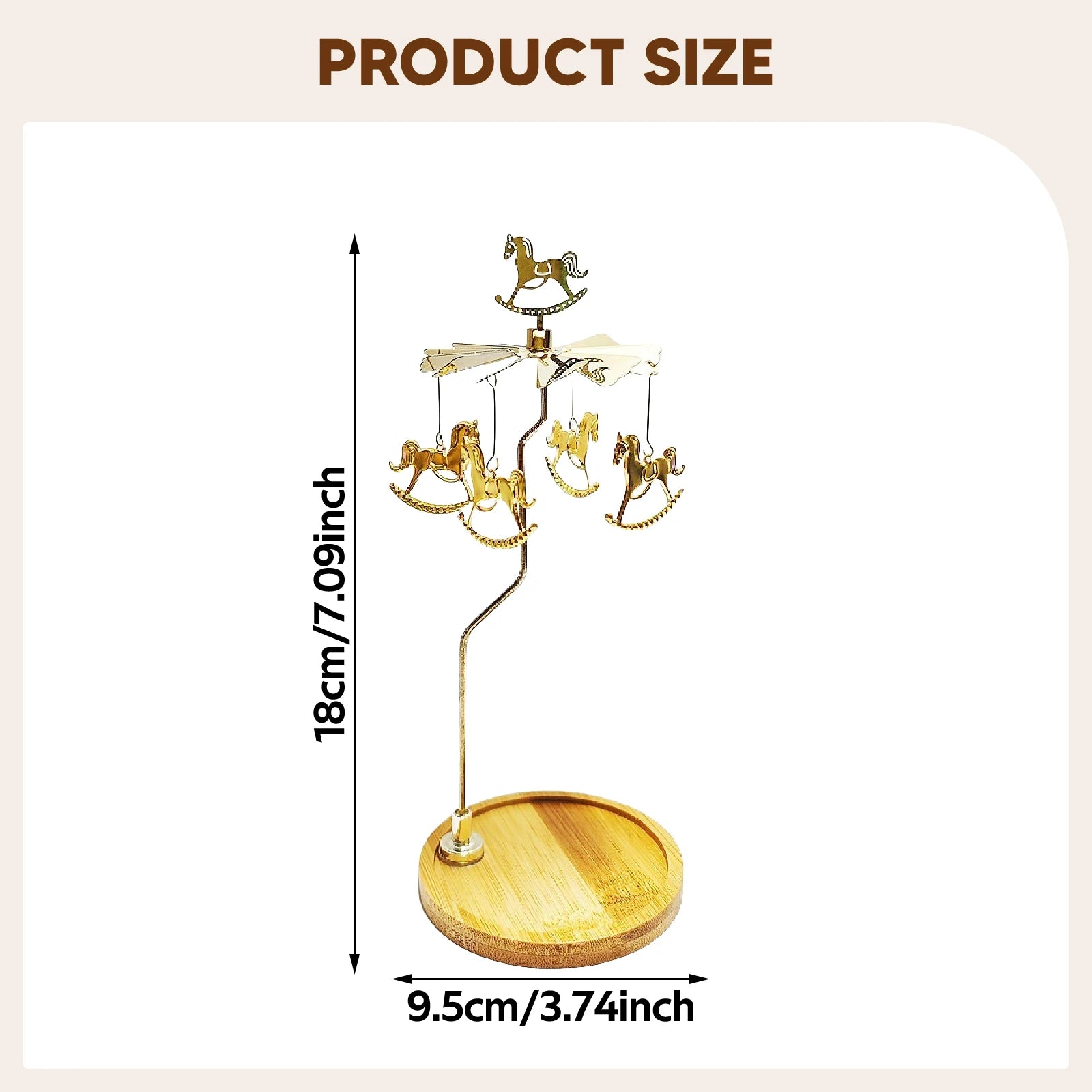 Rotating Candle Holder – Heat Spin Carousel Decoration