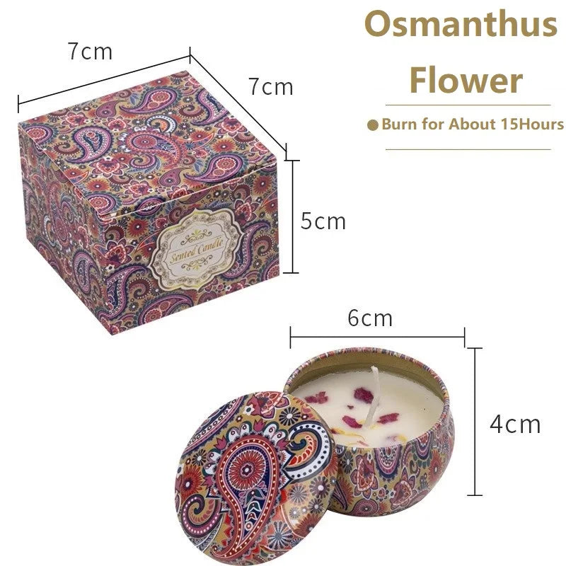 Vintage Scented Candles in Decorative Tin