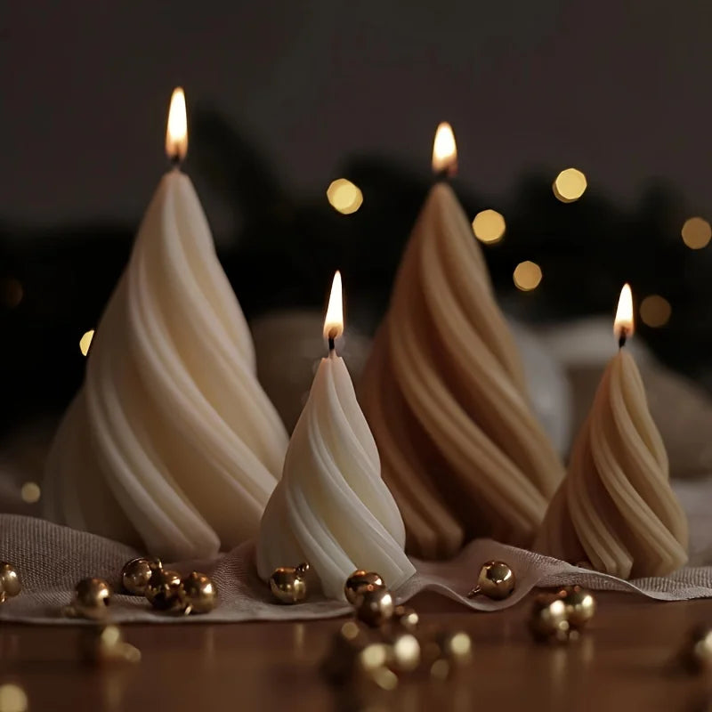 Silicone Candle Mold – Spiral Christmas Tree