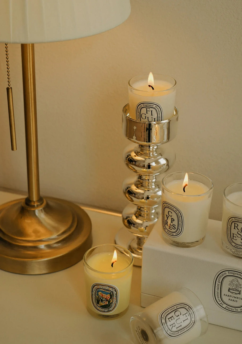 Diptyque Candle Trio 70 g – Figuier • Cyprès • Citronnelle