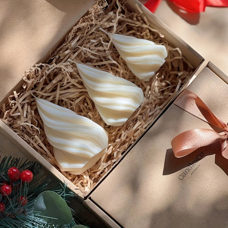 Silicone Candle Mold – Spiral Christmas Tree