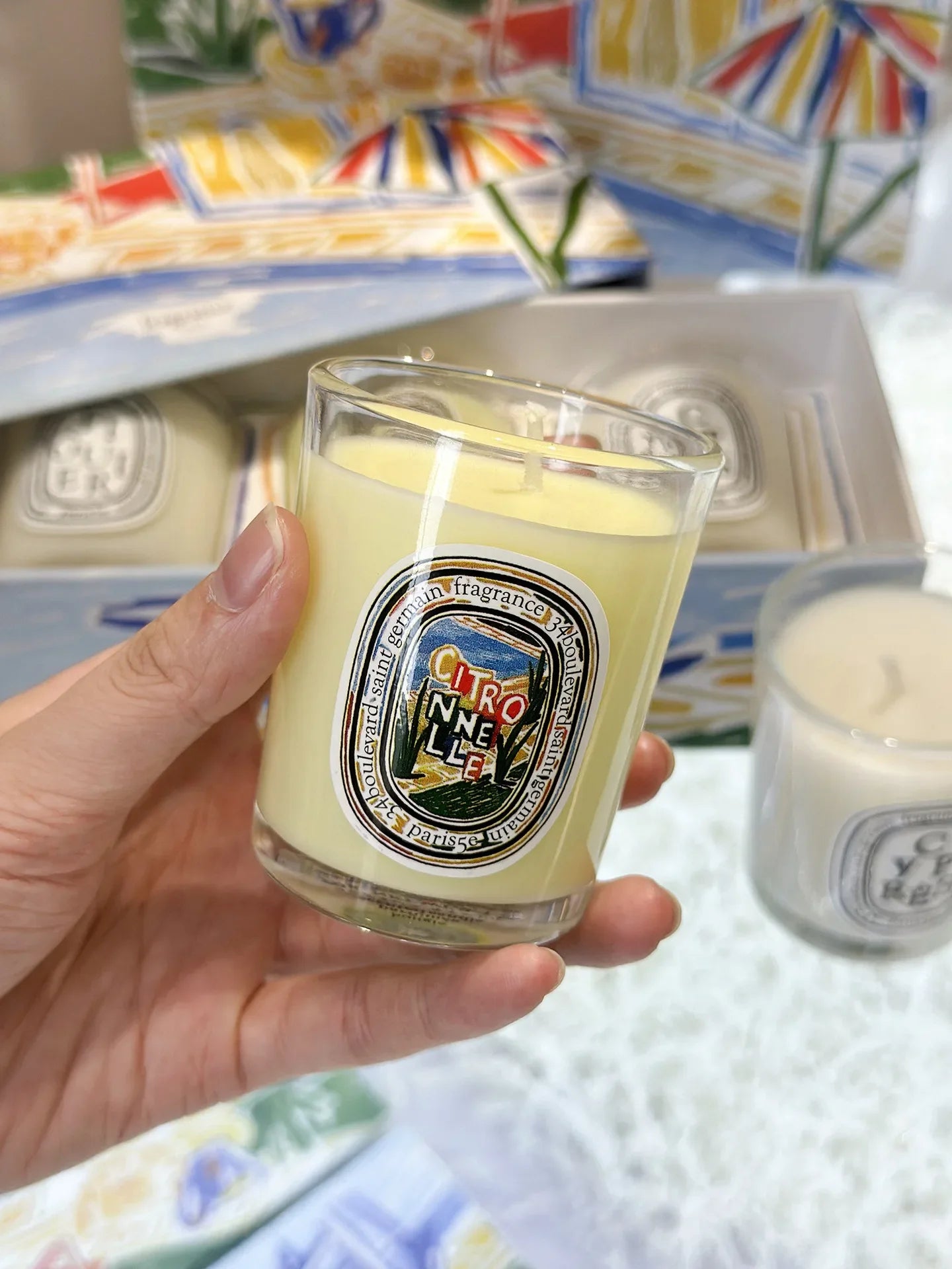 Diptyque Candle Trio 70 g – Figuier • Cyprès • Citronnelle