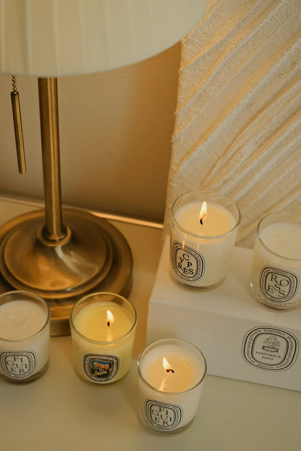 Diptyque Candle Trio 70 g – Figuier • Cyprès • Citronnelle