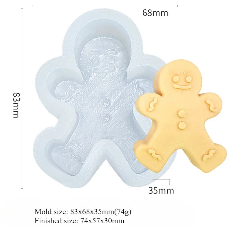 Silicone Candle Mold – Snowflake - Christmas Tree – Gingerbread Man