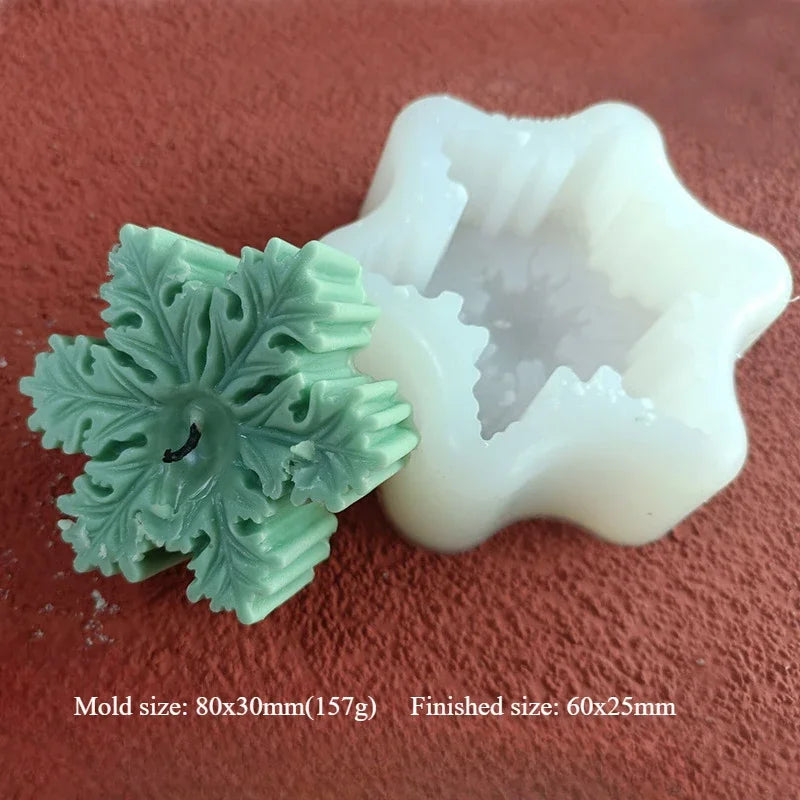 Silicone Candle Mold – Snowflake - Christmas Tree – Gingerbread Man