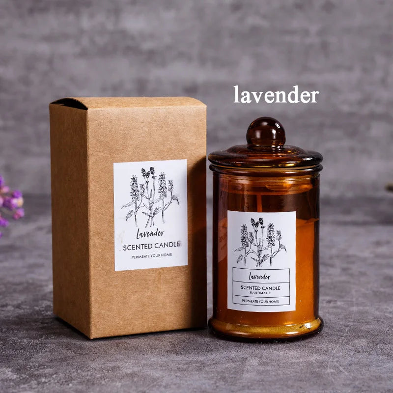 Vintage Glass Jar Scented Candle