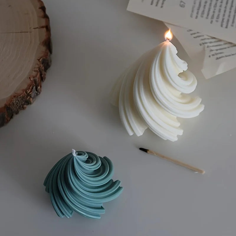 Silicone Candle Mold – Spiral Christmas Tree