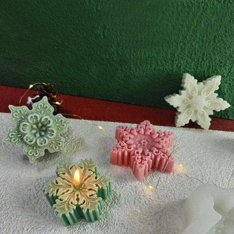 Silicone Candle Mold – Snowflake - Christmas Tree – Gingerbread Man