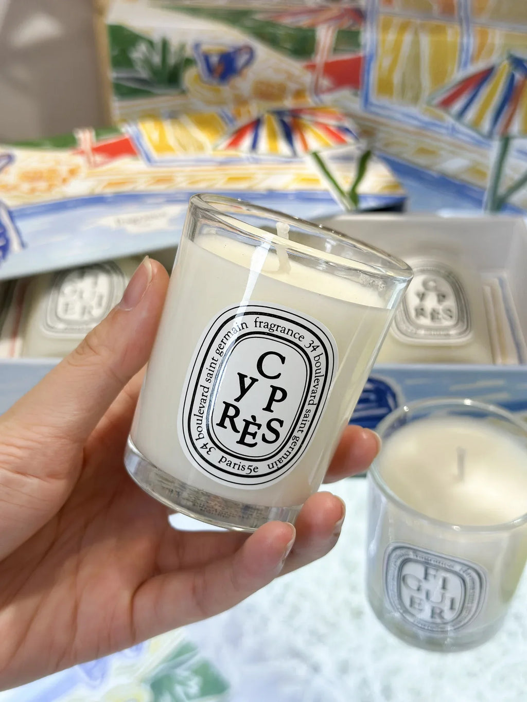 Diptyque Candle Trio 70 g – Figuier • Cyprès • Citronnelle