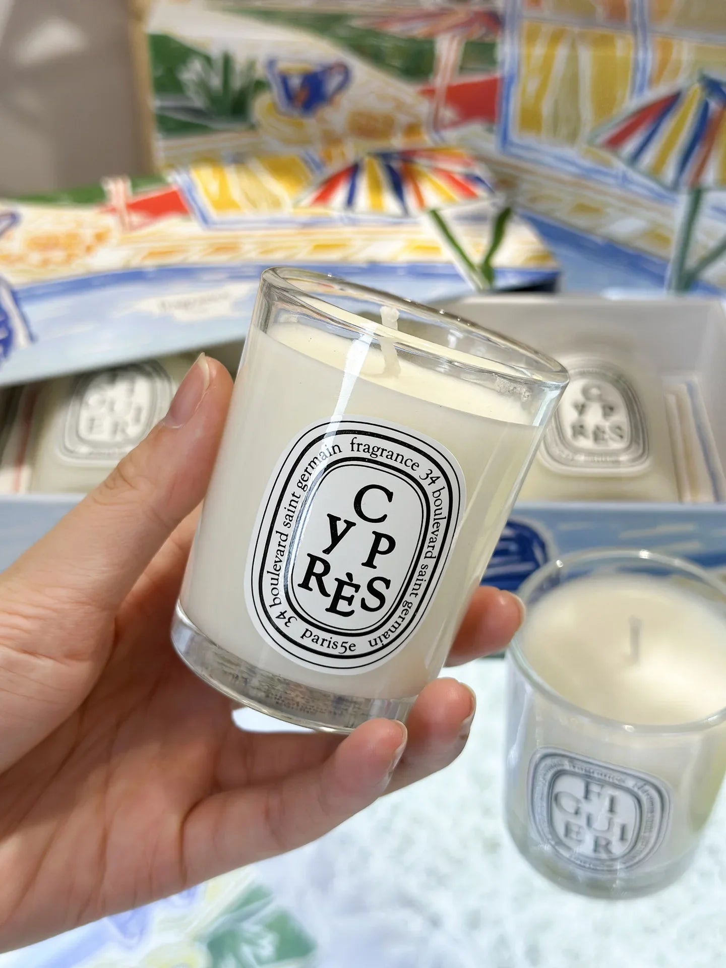 Diptyque Candle Trio 70 g – Figuier • Cyprès • Citronnelle