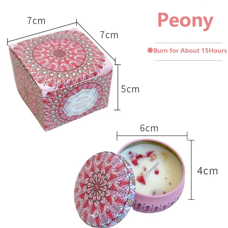 Vintage Scented Candles in Decorative Tin