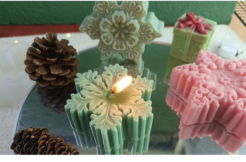 Silicone Candle Mold – Snowflake - Christmas Tree – Gingerbread Man