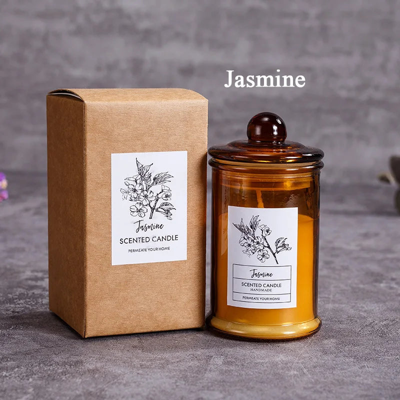 Vintage Glass Jar Scented Candle