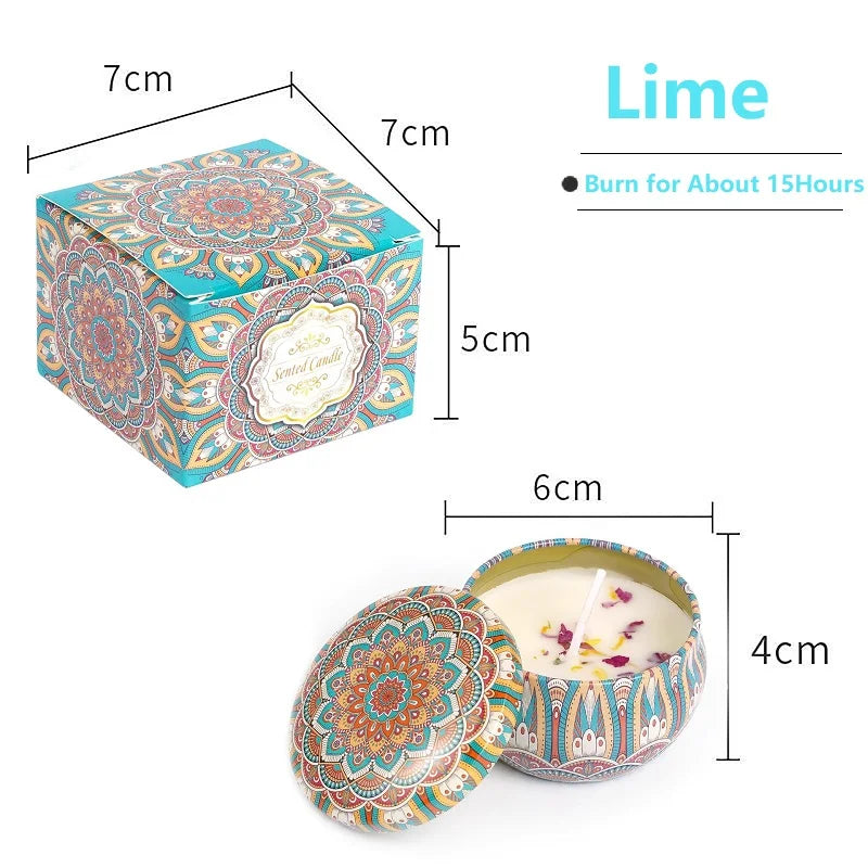 Vintage Scented Candles in Decorative Tin