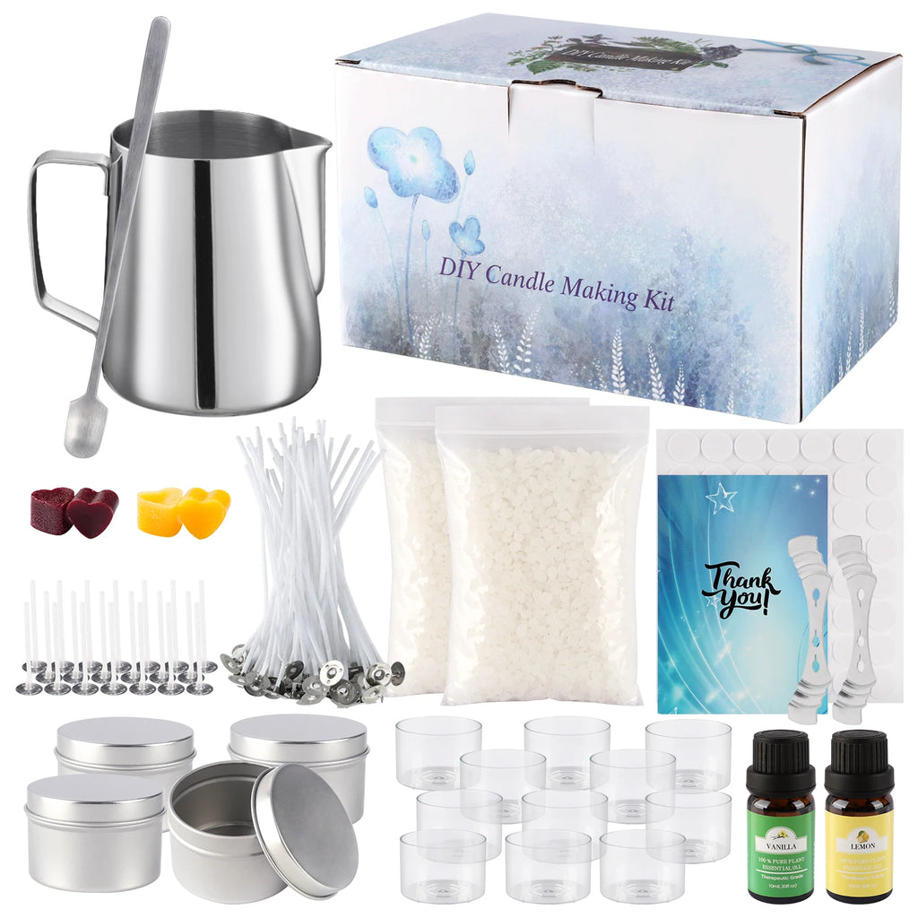 DIY Candle Making Kit – Complete Starter Set with Soy Wax, Oils & Tools