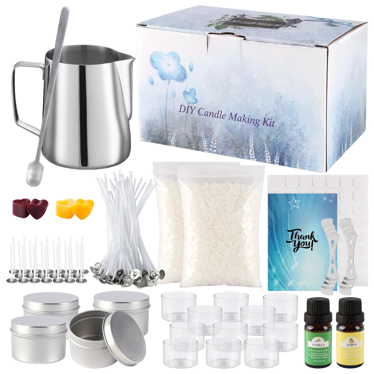 DIY Candle Making Kit – Complete Starter Set with Soy Wax, Oils & Tools