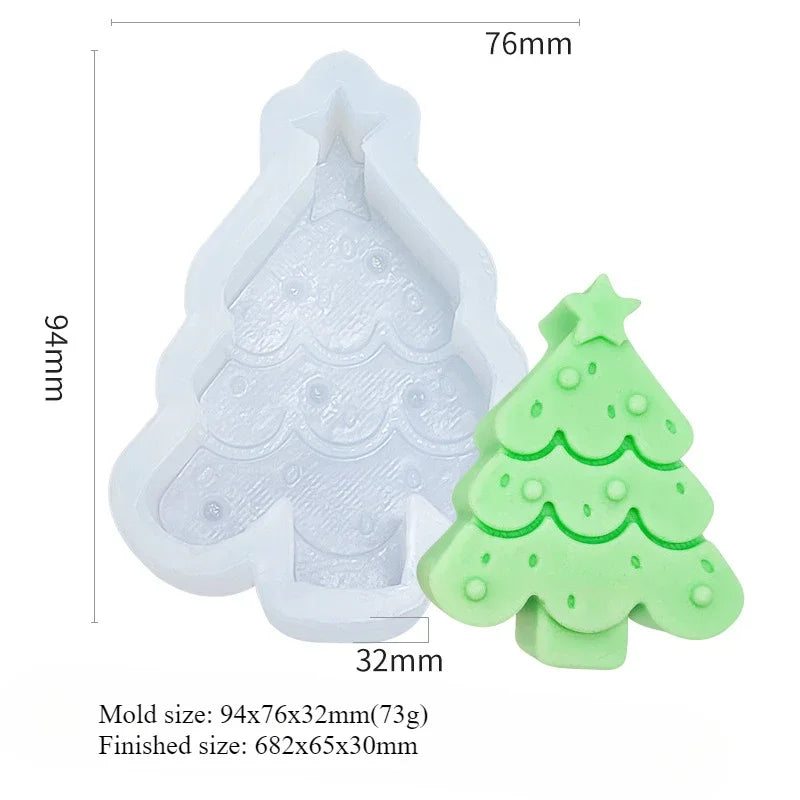 Silicone Candle Mold – Snowflake - Christmas Tree – Gingerbread Man