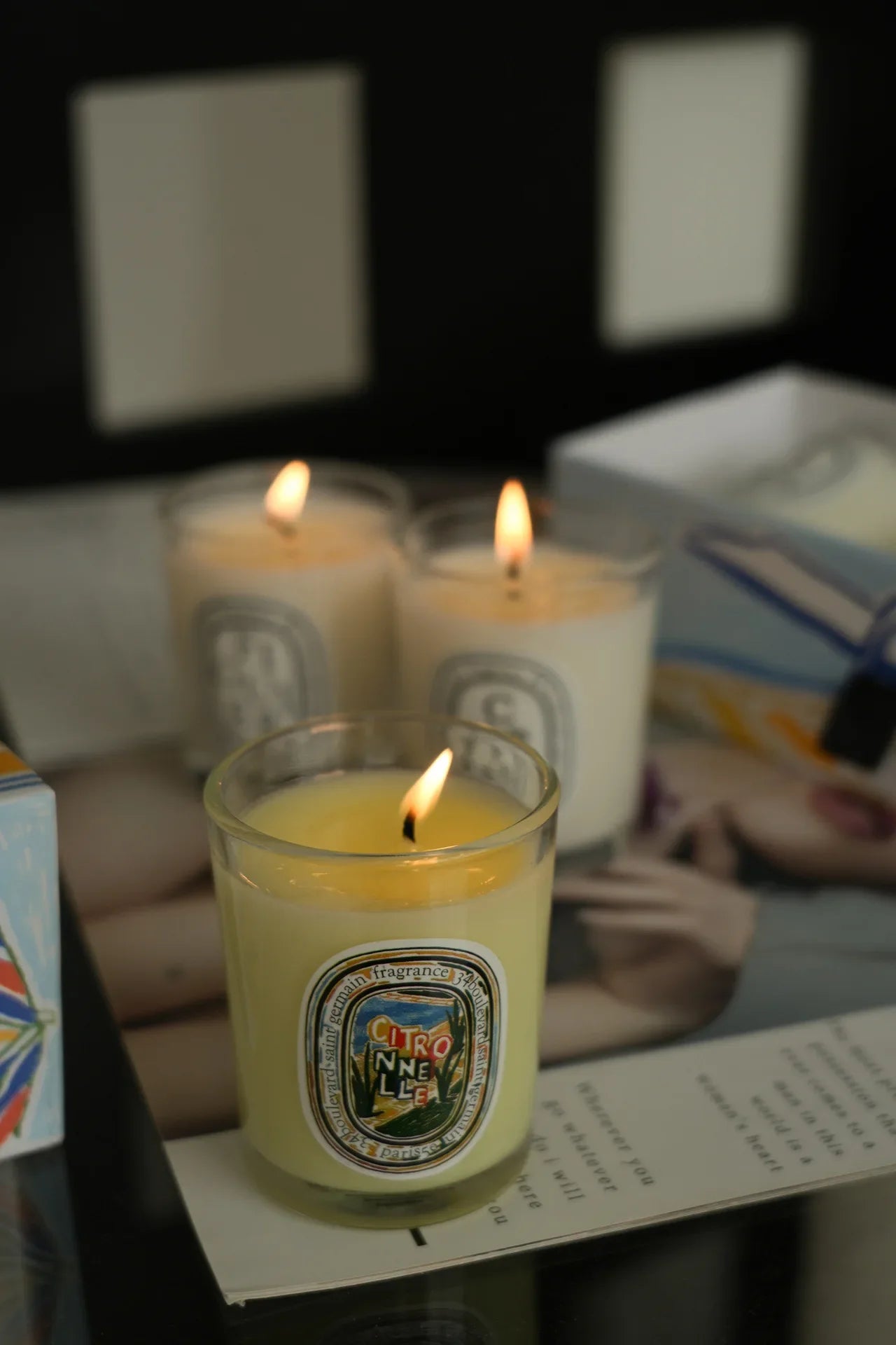 Diptyque Candle Trio 70 g – Figuier • Cyprès • Citronnelle
