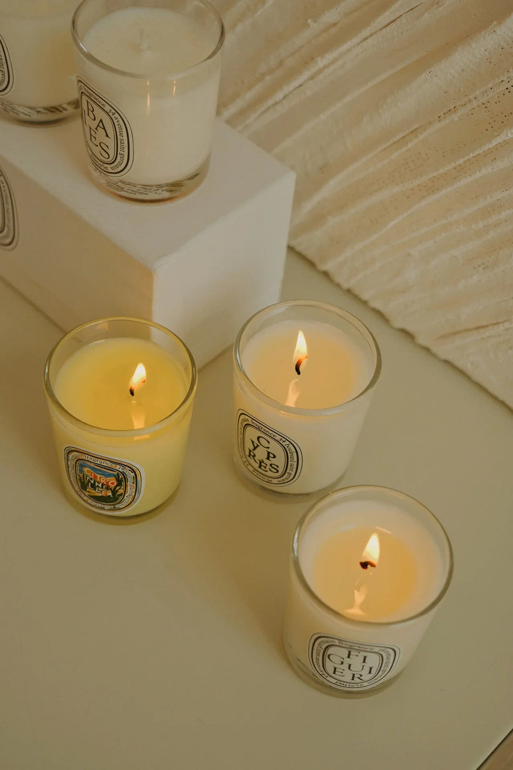 Diptyque Candle Trio 70 g – Figuier • Cyprès • Citronnelle