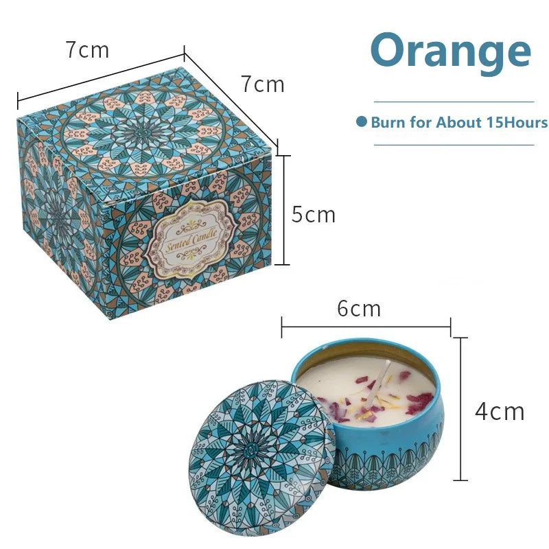 Vintage Scented Candles in Decorative Tin